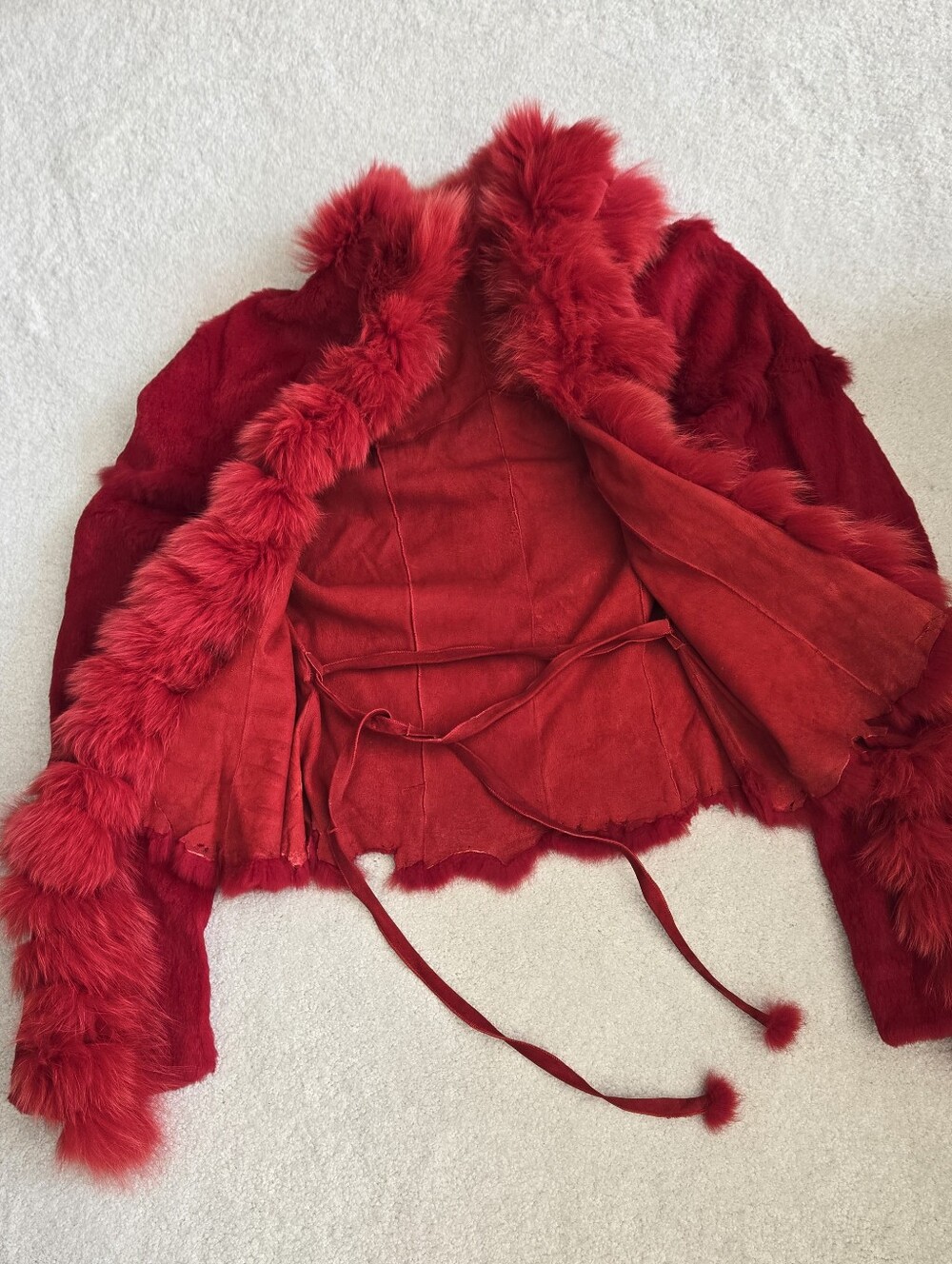 Red Shearling Jacket Sm - Picture 6 of 10